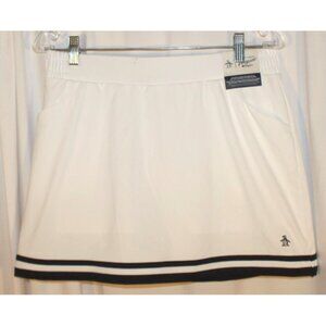 NEW Original Penguin MEDIUM Essential Golf Skort Skirt WHITE